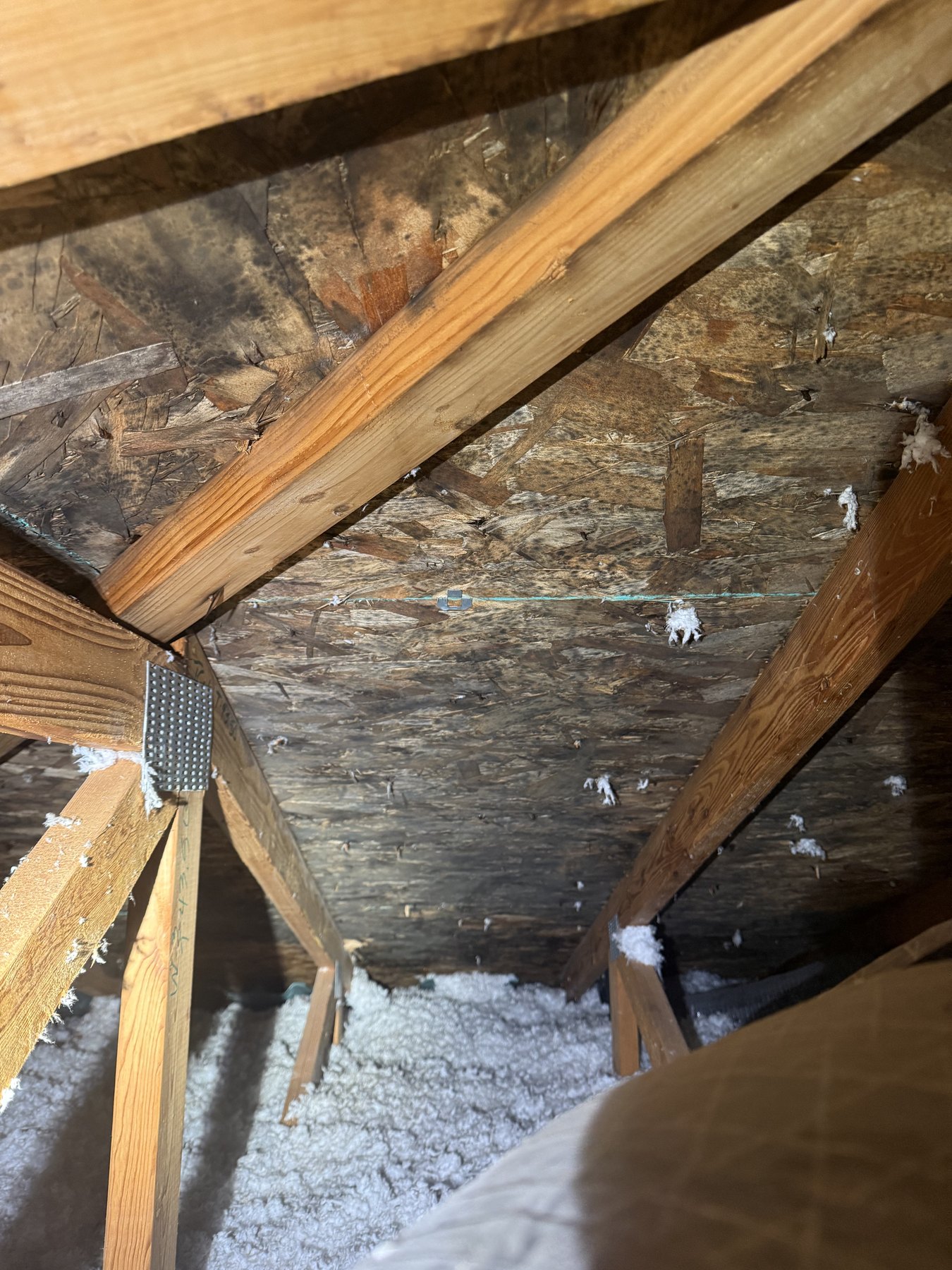 Attic remediation before, area 2